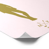 Elegant Blush Pink | Modern Lady Golfer Poster (Hoek)