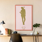 Elegant Blush Pink | Modern Lady Golfer Poster