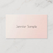 Elegant Blush Pink Modern Minimalist Plain Luxury Visitekaartje (Voorkant)