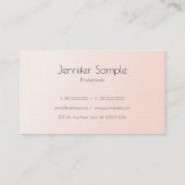 Elegant Blush Pink Modern Trendy Premium Linen Visitekaartje (Achterkant)