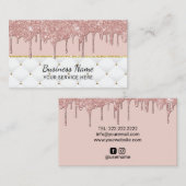 Elegant Blush Pink Moderne Roos Gold Drivers Visitekaartje (Voorkant / Achterkant)