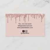 Elegant Blush Pink Moderne Roos Gold Drivers Visitekaartje (Achterkant)