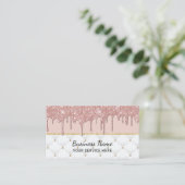 Elegant Blush Pink Moderne Roos Gold Drivers Visitekaartje (Staand voorkant)