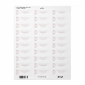 Elegant Blush Pink Monogram Weddenschap Retouradre Etiket (Full Sheet)