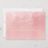 Elegant Blush Pink Monogram Wedding, Calligrafie Save The Date (Achterkant)