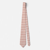 Elegant Blush Pink Motif Striped Stropdas (Voorkant)