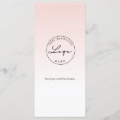 Elegant Blush Pink Nail Salon Price List Kaarten (Achterkant)