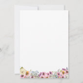 Elegant Blush Pink Peach Lavender Floral Wedding Kaart (Achterkant)