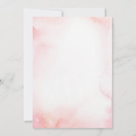 Elegant Blush Pink Peony Bloemenliefde in Bloom Kaart (Achterkant)