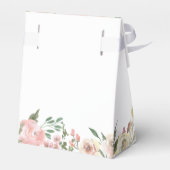 Elegant Blush Pink Peony Floral Garden Wedding Bedankdoosjes (Achterkant)