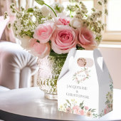 Elegant Blush Pink Peony Floral Garden Wedding Bedankdoosjes