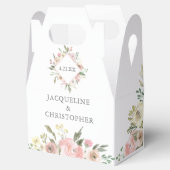Elegant Blush Pink Peony Floral Garden Wedding Bedankdoosjes (Geopend)