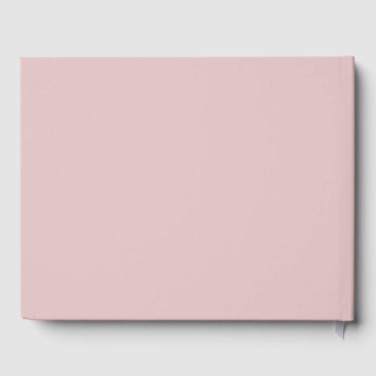 Elegant Blush Pink Peony Floral Guest Book Gastenboek (Achterkant)