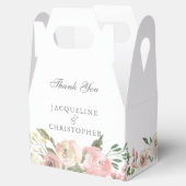 Elegant Blush Pink Peony Floral Spring Wedding Bedankdoosjes (Geopend)