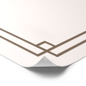 Elegant Blush Pink Peony Flowers Weddenschap Welko Poster (Hoek)