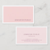 Elegant Blush Pink Professional Minimale plaat Visitekaartje (Voorkant / Achterkant)