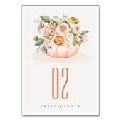 Elegant Blush Pink Pumpkin Floral Waterverf Kaart (Voorkant)