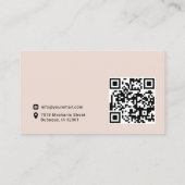 Elegant Blush Pink Real Estate Agent Photo Visitekaartje (Achterkant)