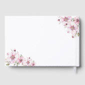 Elegant Blush Pink Rose Floral Baby shower Gastenboek (Achterkant)