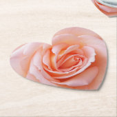 Elegant Blush Pink Rose Floral Kartonnen Onderzetters (Gekanteld)