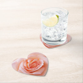 Elegant Blush Pink Rose Floral Kartonnen Onderzetters