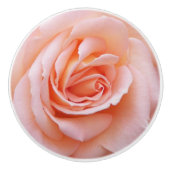 Elegant Blush Pink Rose Floral Keramische Knop (Voorkant)
