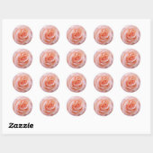 Elegant Blush Pink Rose Floral Ronde Sticker (Vel)