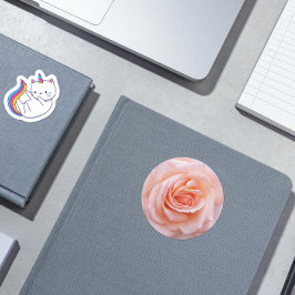 Elegant Blush Pink Rose Floral Ronde Sticker
