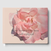Elegant Blush Pink Rose Floral Wedding Reception Gastenboek (Voorkant)