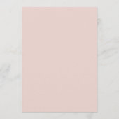 ELEGANT BLUSH PINK ROSE GOLD BLACK FLORAL MENU (Achterkant)
