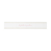 Elegant Blush Pink Rose Gold Wit Script Uitnodigingen Wikkel (Vlak)
