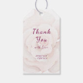 Elegant Blush Pink Rose Waterverf Floral Wedding Cadeaulabel (Voorkant)