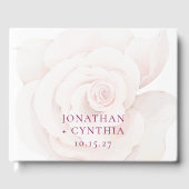 Elegant Blush Pink Rose Waterverf Floral Wedding Gastenboek (Voorkant)