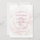 Elegant Blush Pink Rose Waterverf Floral Wedding Kaart (Voorkant)