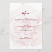 Elegant Blush Pink Rose Waterverf Floral Wedding Menu (Voorkant)