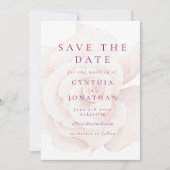 Elegant Blush Pink Rose Waterverf Floral Wedding Save The Date (Voorkant)