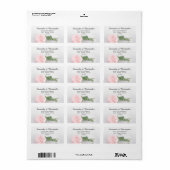 Elegant Blush Pink Rose Weddenschap Adres Etiket (Full Sheet)