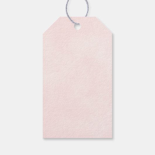 Elegant Blush Pink Rose Weddenschap Bedankt Cadeaulabel (Achterkant)