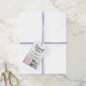 Elegant Blush Pink Rose Weddenschap Bedankt Cadeaulabel (Met Touw)