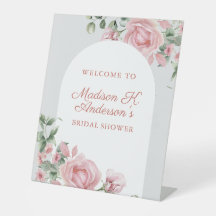 Elegant Blush Pink Roses Bridal Shower