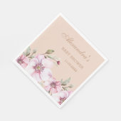 Elegant Blush Pink Roses Floral Baby shower Servet (Hoek)