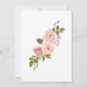 Elegant Blush Pink Roses Floral Christelijk bruilo Kaart (Achterkant)