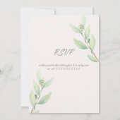 Elegant Blush Pink Roses Floral Wedding Kaart (Achterkant)