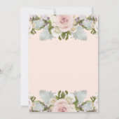 Elegant Blush Pink Roses Greenery Birthday Party Kaart (Achterkant)