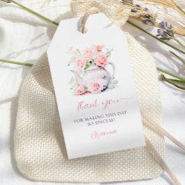 Elegant Blush Pink Roses Vrijgezellenfeest Favorie Cadeaulabel