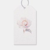 Elegant Blush Pink Roses Vrijgezellenfeest Favorie Cadeaulabel (Achterkant)