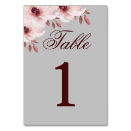 Elegant Blush Pink Rust Waterverf Floral Kaart