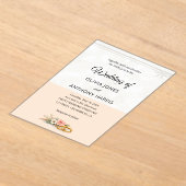 Elegant Blush Pink Rustic Floral Romantic Wedding  Acryl Uitnodigingen (Laagn)