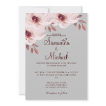 Elegant Blush Pink Rusty laat Waterverf Floral ach