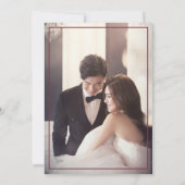 Elegant Blush Pink Rusty Waterverf Floral foto Bedankkaart (Achterkant)